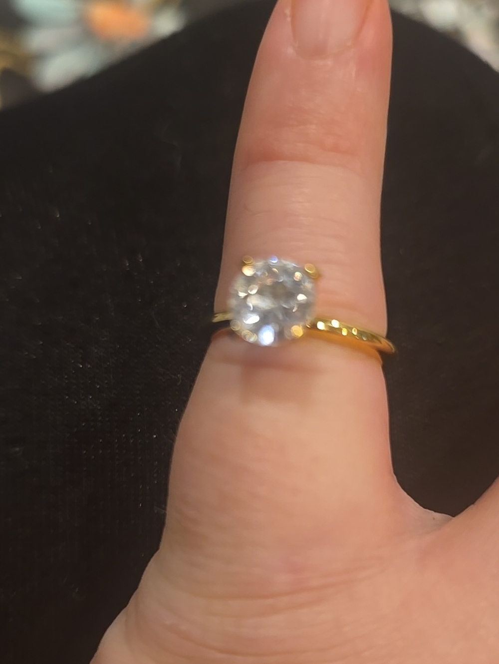 ❤️5/$25 Gold Plated Cz Engagement Ring